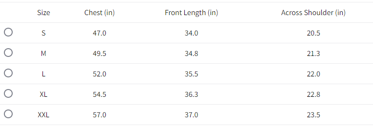 Size Chart Image