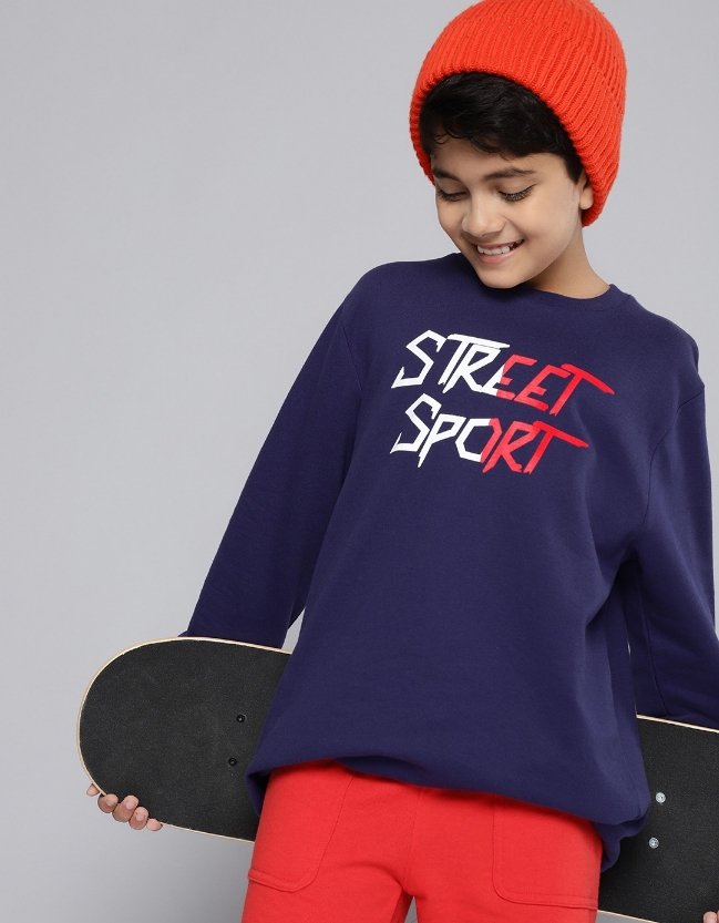 Boys Printed Pure Cotton Sweatshirt