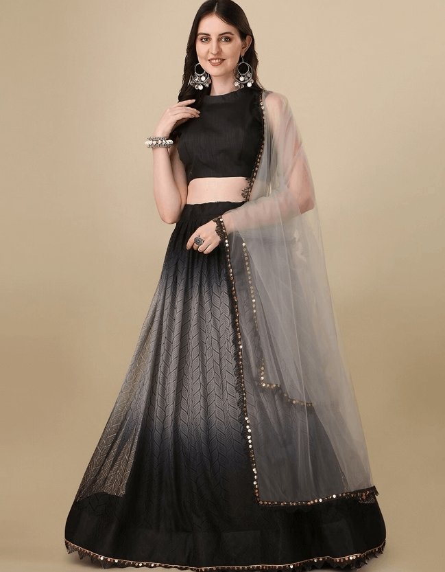 Semi-Stitched Lehenga-Unstitched Blouse With Dupatta